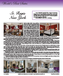 World's Best Suites - St. Regis New York